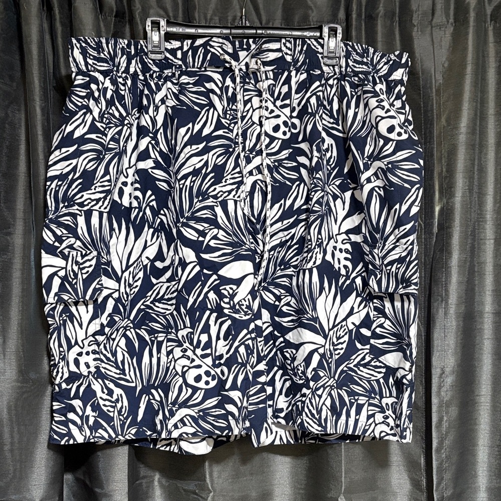 The Foundry Supply Co. Blue and White Swim Shorts